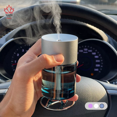 أصغر معطر جو  مع  زيت عطري سعة 100 مل من ورد سنت