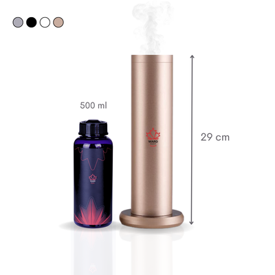معطر جو  من ورد سنت مع 1 زيت عطري سعة 500 مل - متوسط باللون الذهبي الورديElegant